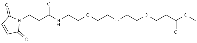 methyl 3-[2-(2-{2-[3-(2,5-dioxo-2,5-dihydro-1H-pyrrol-1-yl)propanamido]ethoxy}ethoxy)ethoxy]propanoate Structure