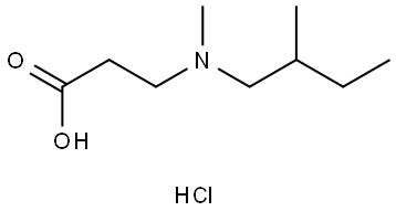 β-Alanine, N-methyl-N-(2-methylbutyl)-, hydrochloride (1:1) Structure