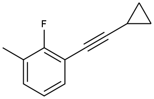 1-(2-Cyclopropylethynyl)-2-fluoro-3-methylbenzene Structure