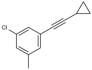 1-Chloro-3-(2-cyclopropylethynyl)-5-methylbenzene Structure