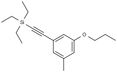 1-Methyl-3-propoxy-5-[2-(triethylsilyl)ethynyl]benzene 구조식 이미지