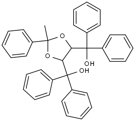 2-Methyl-α4,α4,α5,α5,2-pentaphenyl-1,3-Dioxolane-4,5-diMethanol Structure