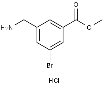 Methyl 3-(aminomethyl)-5-bromobenzoate hydrochloride Structure