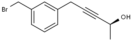 (S)-5-(3-(bromomethyl)phenyl)pent-3-yn-2-ol Structure