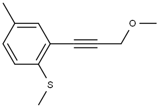 2-(3-Methoxy-1-propyn-1-yl)-4-methyl-1-(methylthio)benzene Structure