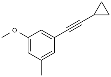 1-(2-Cyclopropylethynyl)-3-methoxy-5-methylbenzene Structure