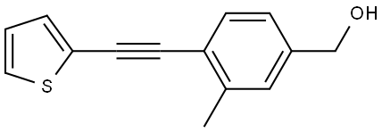 3-Methyl-4-[2-(2-thienyl)ethynyl]benzenemethanol Structure