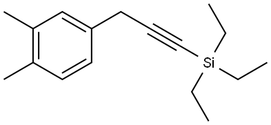 1,2-Dimethyl-4-[3-(triethylsilyl)-2-propyn-1-yl]benzene Structure