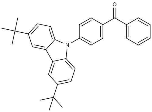 (4-(3,6-Di-tert-butyl-9H-carbazol-9-yl)phenyl)(phenyl)methanone Structure