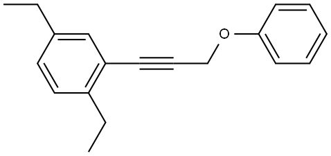 1,4-Diethyl-2-(3-phenoxy-1-propyn-1-yl)benzene Structure