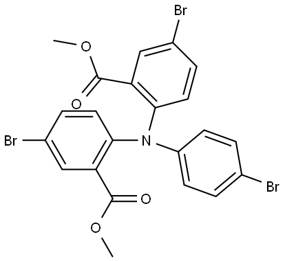 dimethyl 6,6'-((4-bromophenyl)azanediyl)bis(3-bromobenzoate) Structure