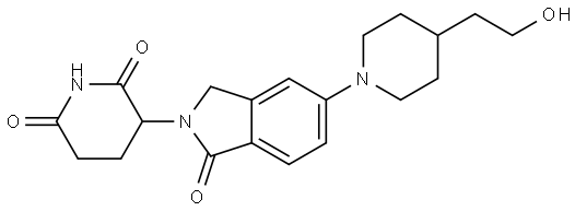 2,6-Piperidinedione, 3-[1,3-dihydro-5-[4-(2-hydroxyethyl)-1-piperidinyl]-1-oxo-2H-isoindol-2-yl]- Structure