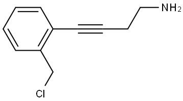 4-(2-(chloromethyl)phenyl)but-3-yn-1-amine Structure