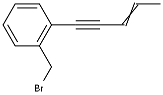 (E)-1-(bromomethyl)-2-(pent-3-en-1-yn-1-yl)benzene Structure