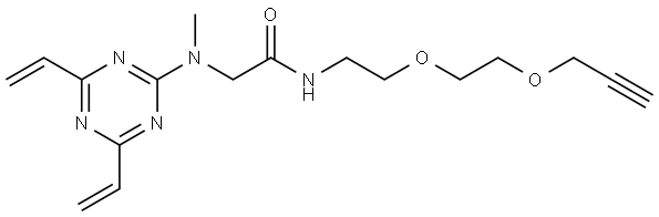 Propargyl-PEG2-Gly-DVT Structure