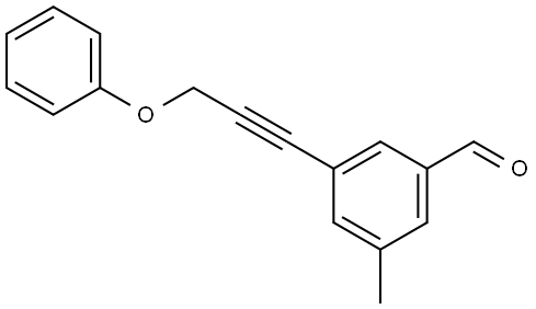 3-Methyl-5-(3-phenoxy-1-propyn-1-yl)benzaldehyde Structure