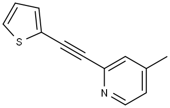 4-Methyl-2-[2-(2-thienyl)ethynyl]pyridine Structure