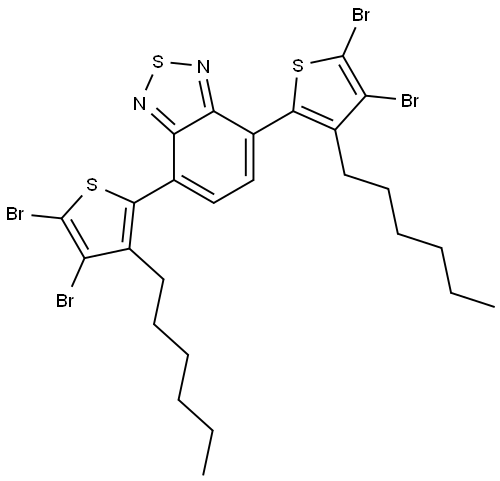 4,7-bis(4,5-dibromo-3-hexylthiophen-2-yl)-2,1,3-benzothiadiazole Structure