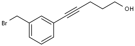 5-(3-(bromomethyl)phenyl)pent-4-yn-1-ol Structure