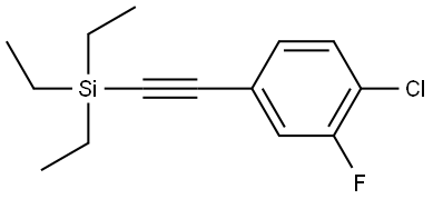 1-Chloro-2-fluoro-4-[2-(triethylsilyl)ethynyl]benzene Structure