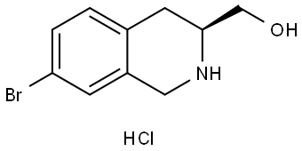 (S)-(7-bromo-1,2,3,4-tetrahydroisoquinolin-3-yl)methanol hydrochloride Structure