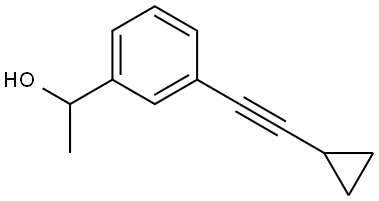 3-(2-Cyclopropylethynyl)-α-methylbenzenemethanol Structure