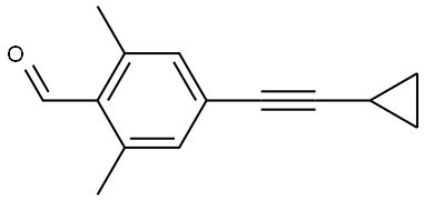 4-(2-Cyclopropylethynyl)-2,6-dimethylbenzaldehyde Structure