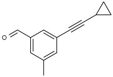 3-(2-Cyclopropylethynyl)-5-methylbenzaldehyde Structure