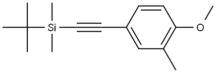 4-[2-[(1,1-Dimethylethyl)dimethylsilyl]ethynyl]-1-methoxy-2-methylbenzene Structure