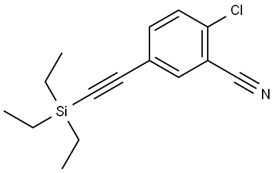 2-Chloro-5-[2-(triethylsilyl)ethynyl]benzonitrile Structure