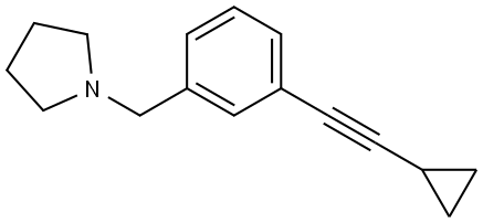 1-[[3-(2-Cyclopropylethynyl)phenyl]methyl]pyrrolidine Structure