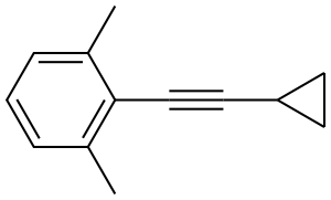 2-(2-Cyclopropylethynyl)-1,3-dimethylbenzene Structure