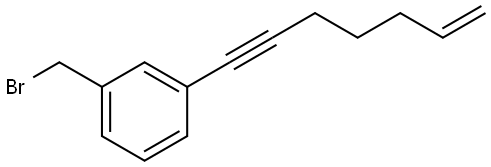 1-(bromomethyl)-3-(hept-6-en-1-yn-1-yl)benzene Structure