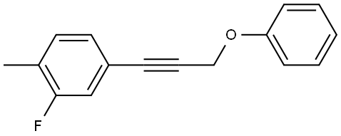 2-Fluoro-1-methyl-4-(3-phenoxy-1-propyn-1-yl)benzene Structure