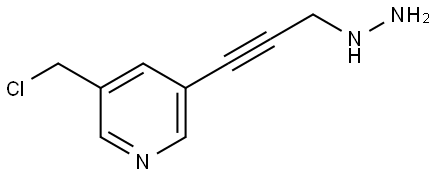 3-(chloromethyl)-5-(3-hydrazinylprop-1-yn-1-yl)pyridine Structure