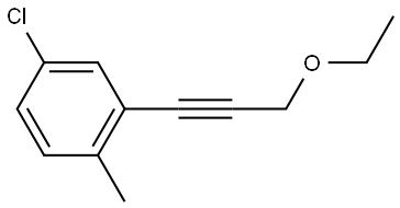 4-Chloro-2-(3-ethoxy-1-propyn-1-yl)-1-methylbenzene Structure