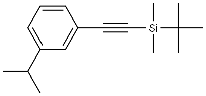 1-[2-[(1,1-Dimethylethyl)dimethylsilyl]ethynyl]-3-(1-methylethyl)benzene Structure