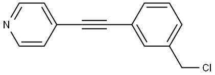 4-((3-(chloromethyl)phenyl)ethynyl)pyridine Structure