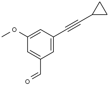 3-(2-Cyclopropylethynyl)-5-methoxybenzaldehyde Structure