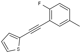 2-[2-(2-Fluoro-5-methylphenyl)ethynyl]thiophene Structure