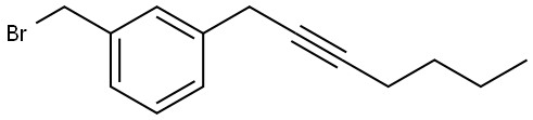 1-(bromomethyl)-3-(hept-2-yn-1-yl)benzene Structure