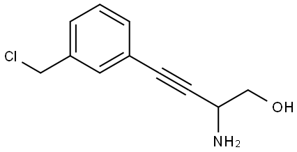 2-amino-4-(3-(chloromethyl)phenyl)but-3-yn-1-ol Structure