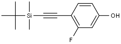 4-[2-[(1,1-Dimethylethyl)dimethylsilyl]ethynyl]-3-fluorophenol Structure