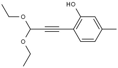 2-(3,3-Diethoxy-1-propyn-1-yl)-5-methylphenol Structure