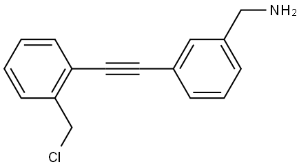 (3-((2-(chloromethyl)phenyl)ethynyl)phenyl)methanamine Structure