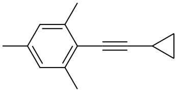 2-(2-Cyclopropylethynyl)-1,3,5-trimethylbenzene Structure