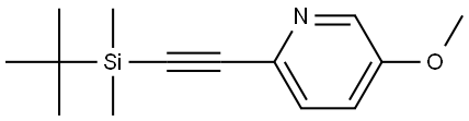 2-[2-[(1,1-Dimethylethyl)dimethylsilyl]ethynyl]-5-methoxypyridine Structure