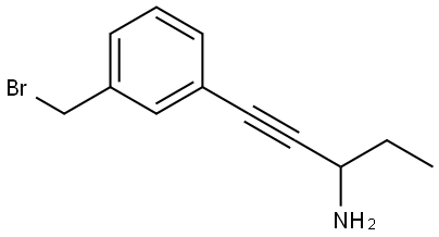 1-(3-(bromomethyl)phenyl)pent-1-yn-3-amine Structure