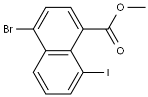 1-Naphthalenecarboxylic acid, 4-bromo-8-iodo-, methyl ester Structure