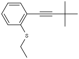 1-(3,3-Dimethyl-1-butyn-1-yl)-2-(ethylthio)benzene Structure